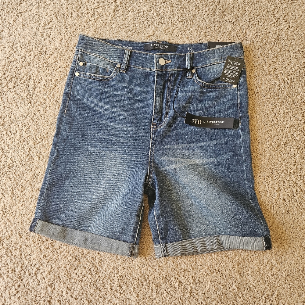 Liverpool Jeans Company Blue Denim Women's Shorts
